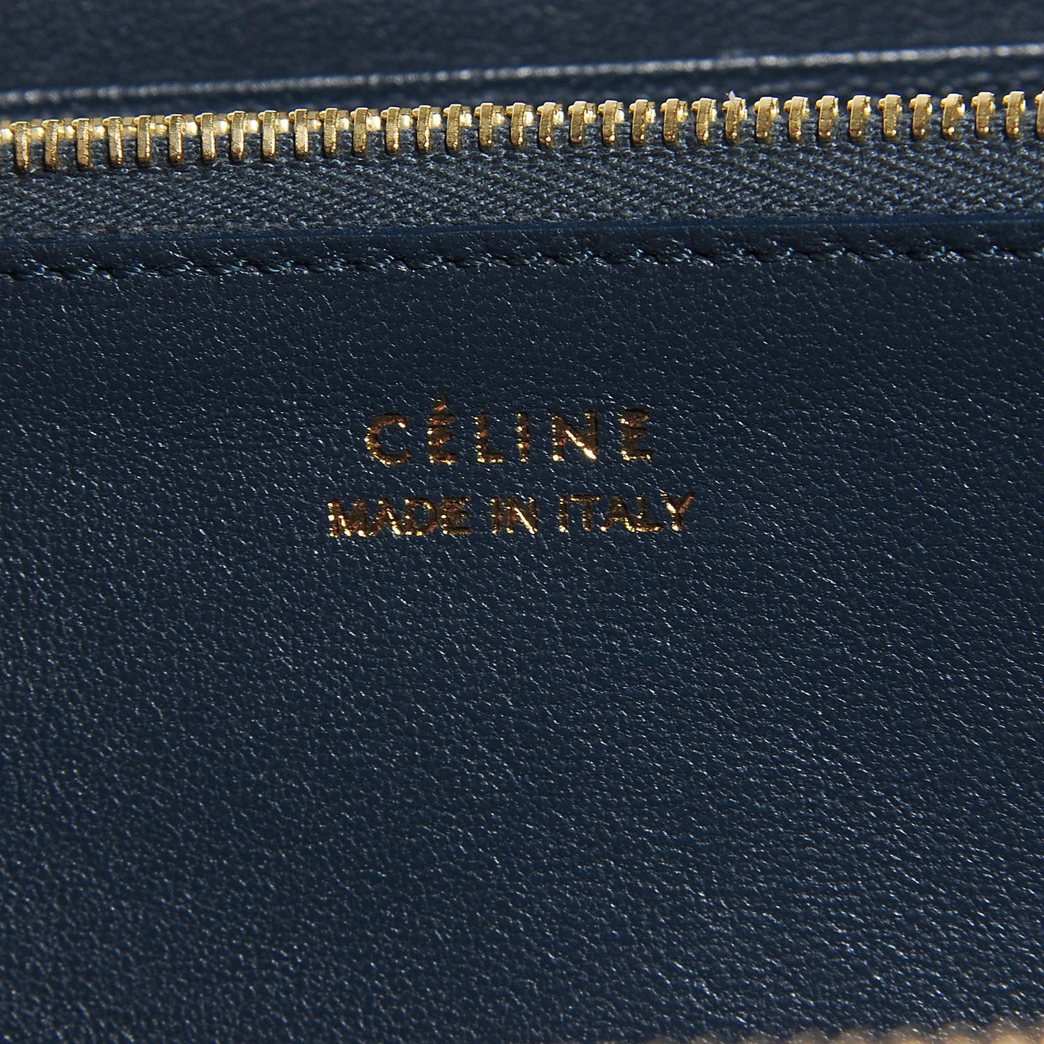 Celine Lizard Large Zip Around Multifunction Wallet Blue 7 of 9