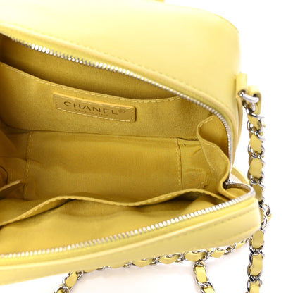 Chanel Lambskin Quilted Mini CC Box Camera Bag Yellow 5 of 10