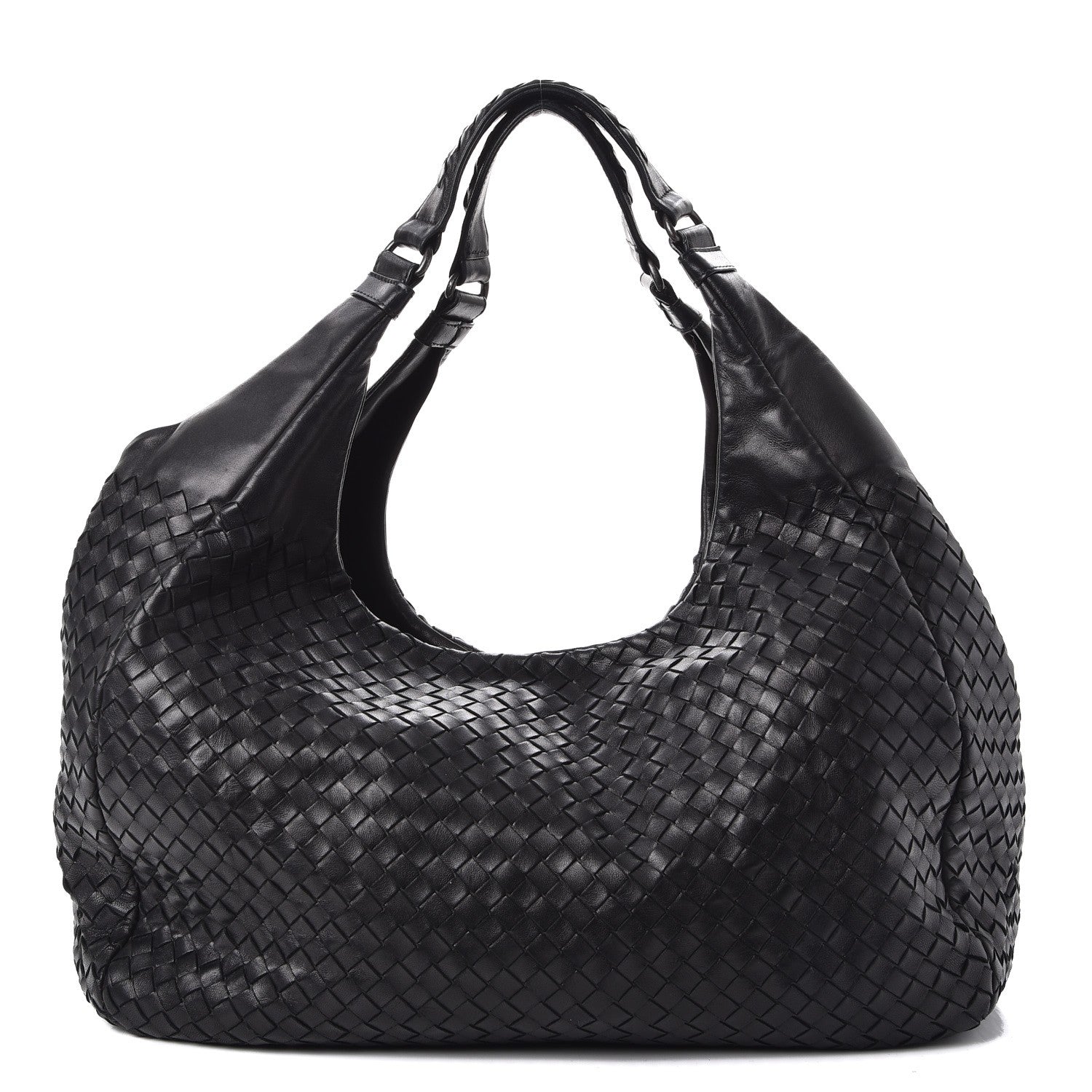 Bottega Veneta Nappa Intrecciato Large Campana Nero Black 1 of 12