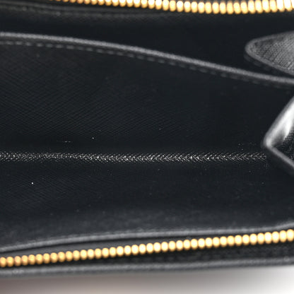 Prada Saffiano Metal Compact Wallet Black 6 of 9