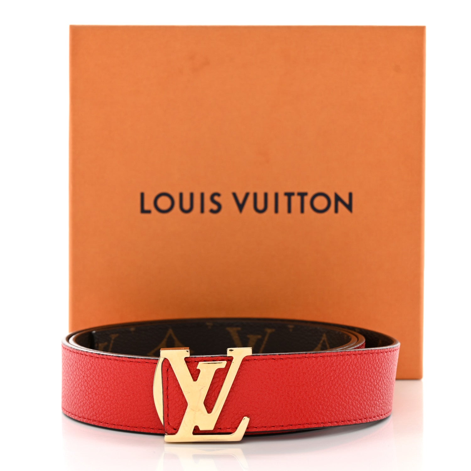 Louis Vuitton Monogram 30mm LV Initiales Reversible Belt 90 36 Coquelicot 6 of 6