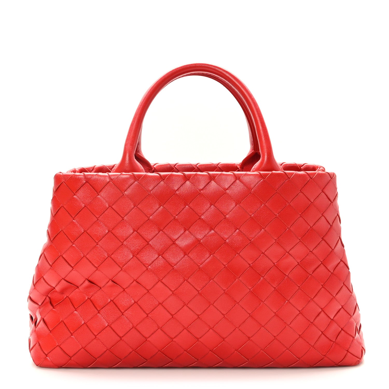 Bottega Veneta Nappa Intrecciato Tote Bag Red 1 of 9