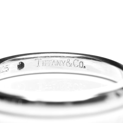 Tiffany Sterling Silver Diamond Elsa Peretti Band Ring 54 7 5 of 5