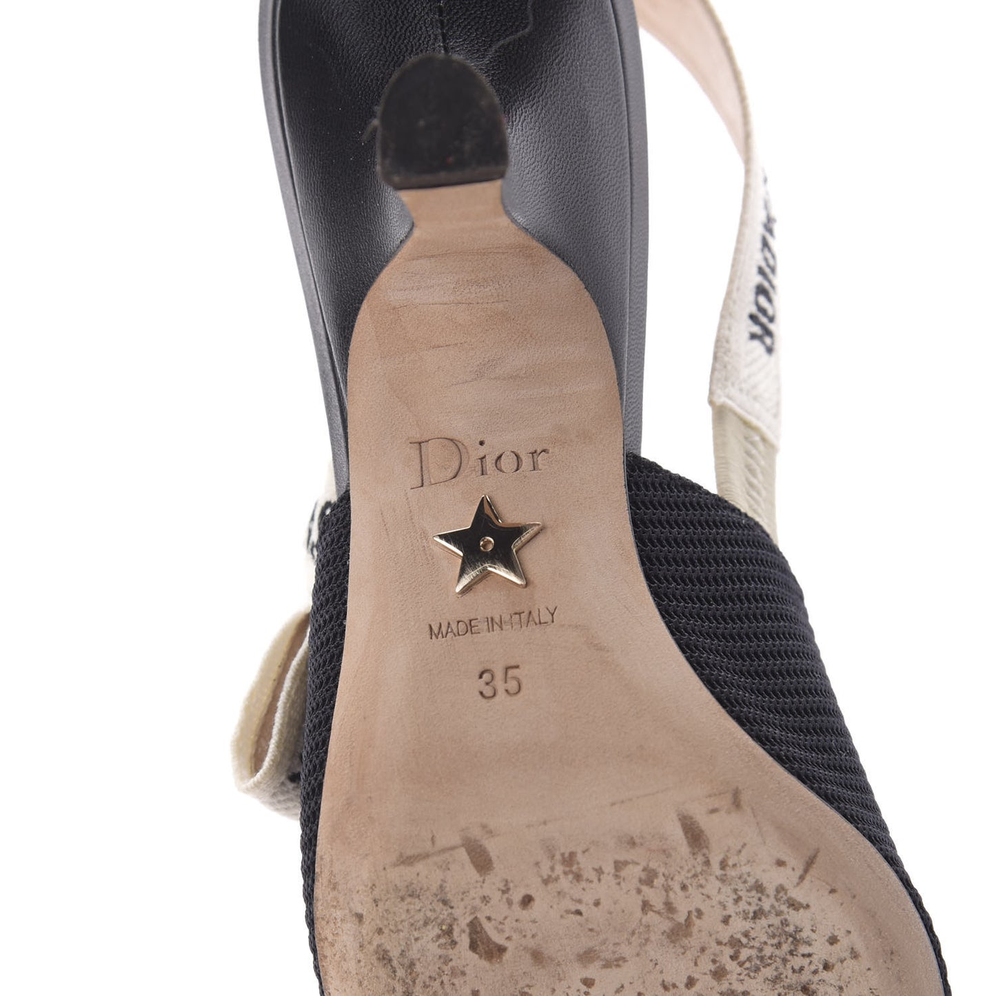 Technical Canvas Ribbon J Adior Slingback 65mm Pumps 35 Black