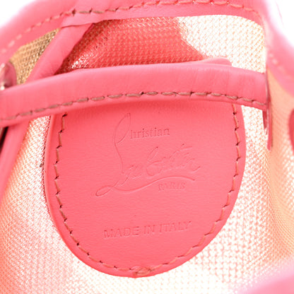 Christian Louboutin Calfskin Ruffle Tulle Marie Jane Bucket Bubble Gum 5 of 14