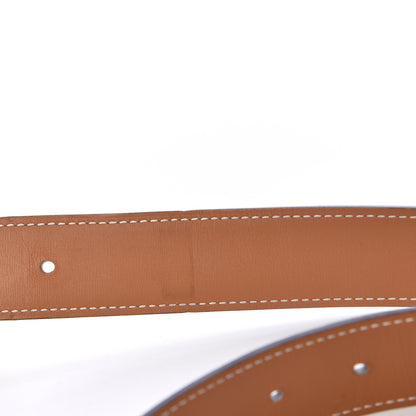 Hermes Epsom Chamonix 32mm Belt Strap 90 White Gold 8 of 9
