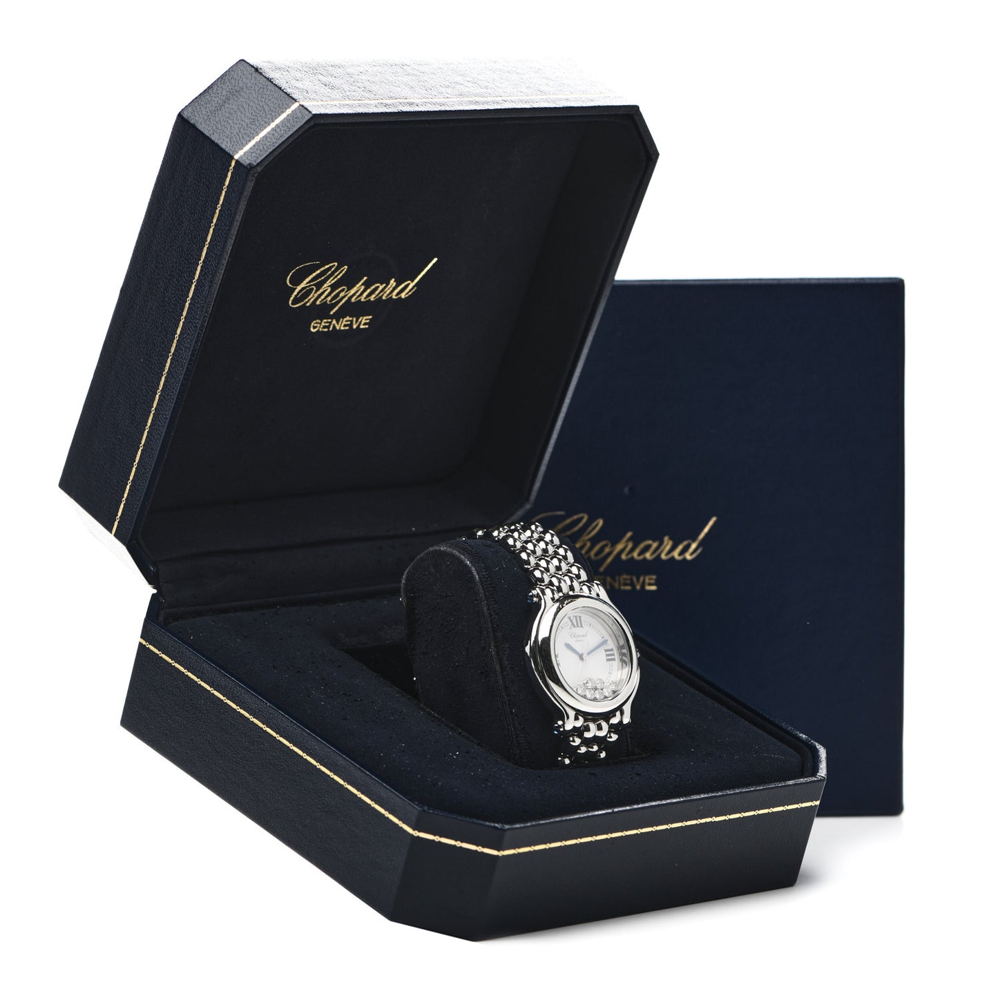 Stainless Steel 7 Diamond 32mm Happy Sport Quartz Watch