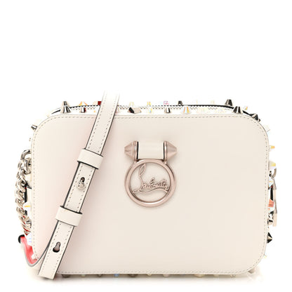 Christian Louboutin Vintage Trashmix Calfskin Spikes Mini Rubylou Crossbody White 1 of 10