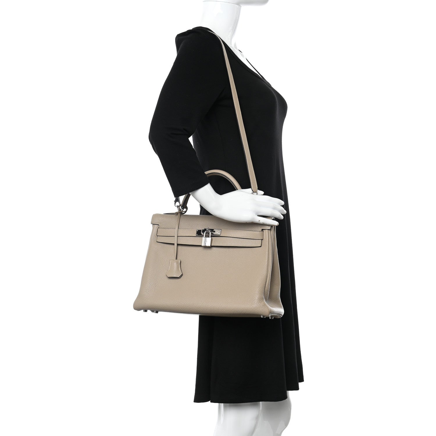 Hermes Togo Kelly Retourne 32 Gris Tourterelle 2 of 11