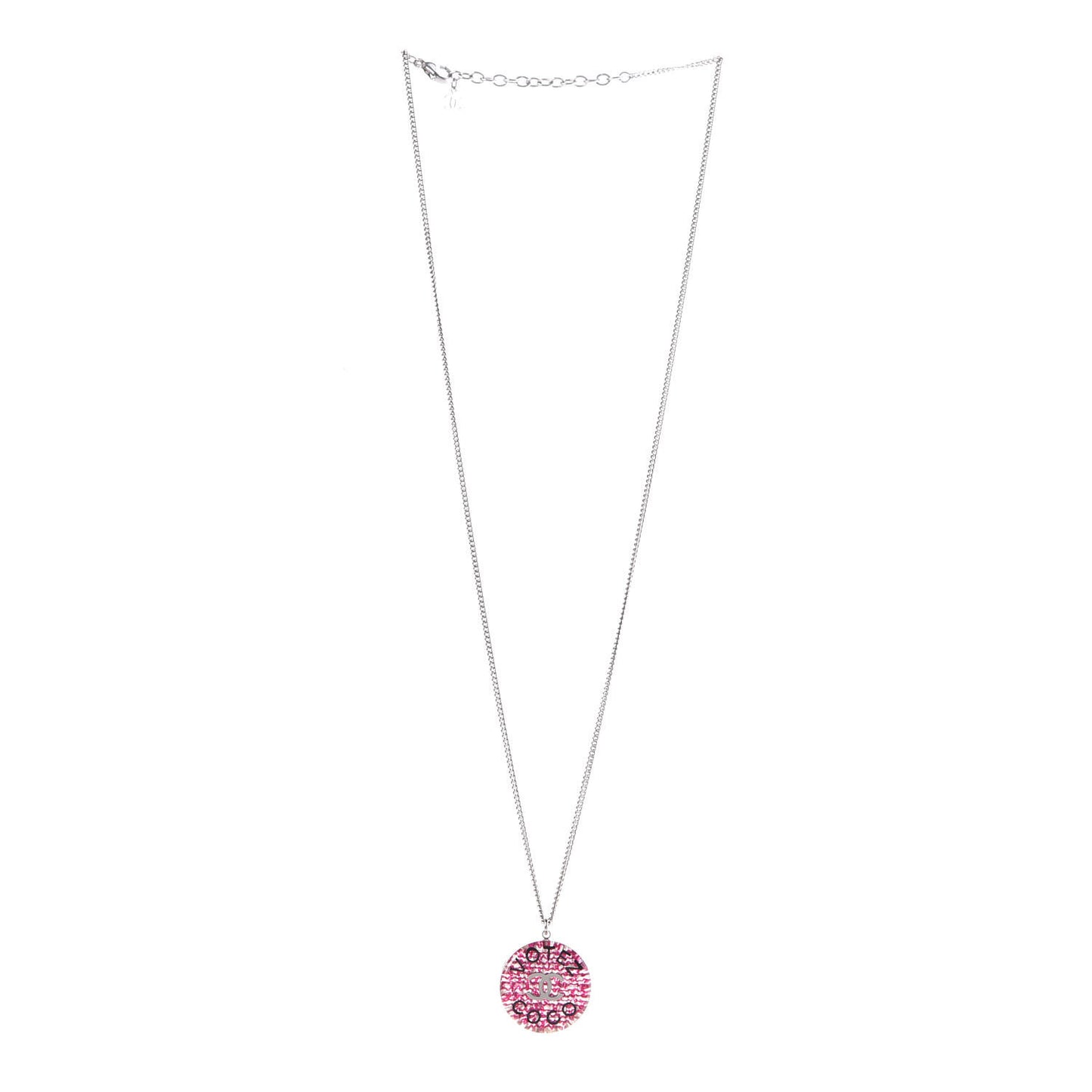 Resin Tweed Votez Coco CC Necklace