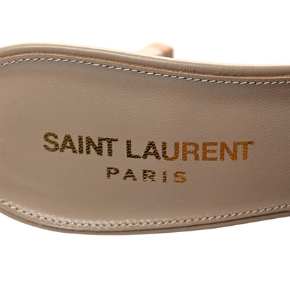 Saint Laurent Calfskin Tribute 85 Slide Sandals 36.5 Dark Beige 7 of 9