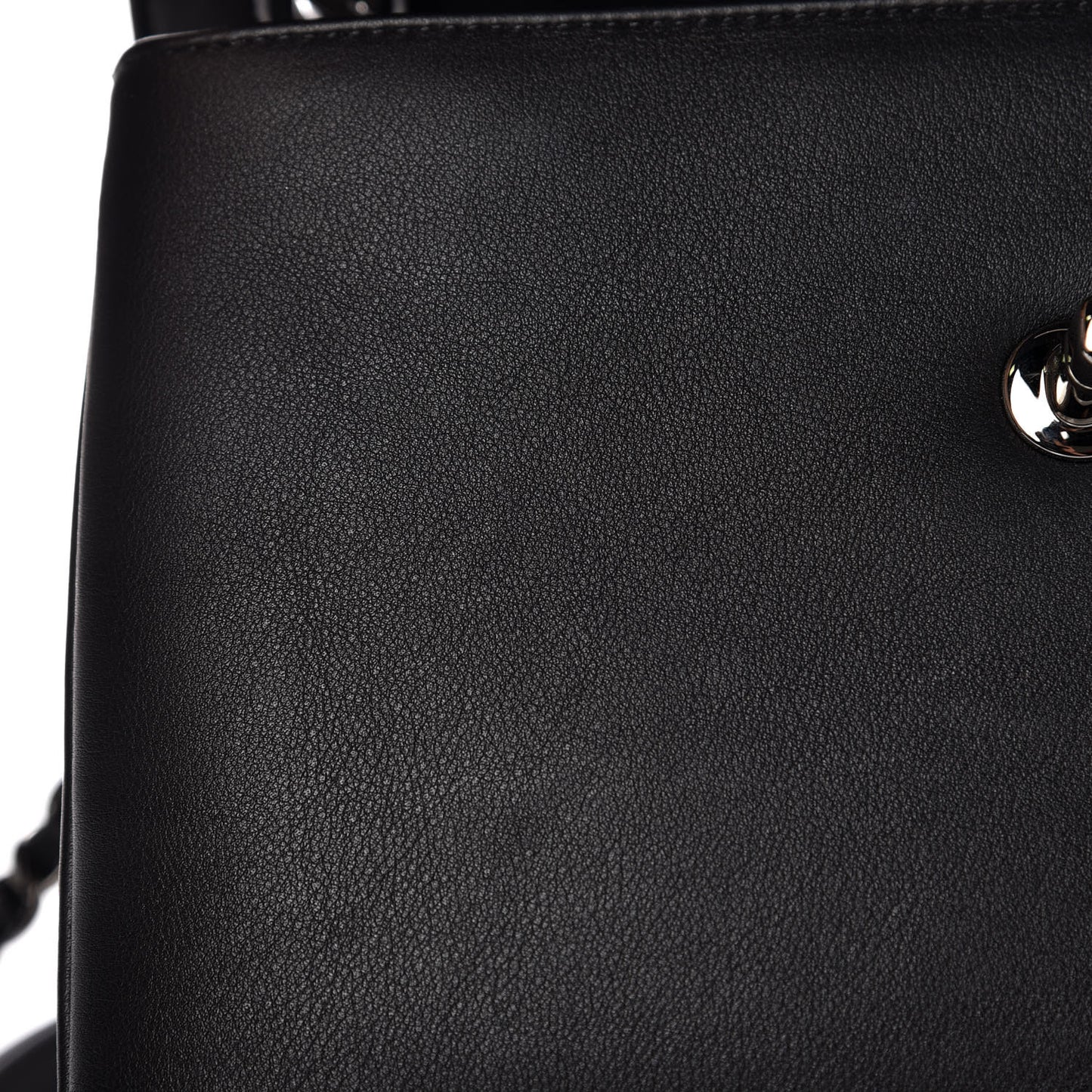Calfskin Small Trendy CC Dual Handle Flap Bag Black