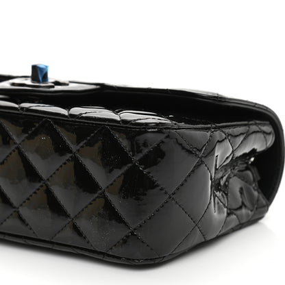 Chanel Patent Calfskin Quilted Mini Rectangular Flap So Black 9 of 10