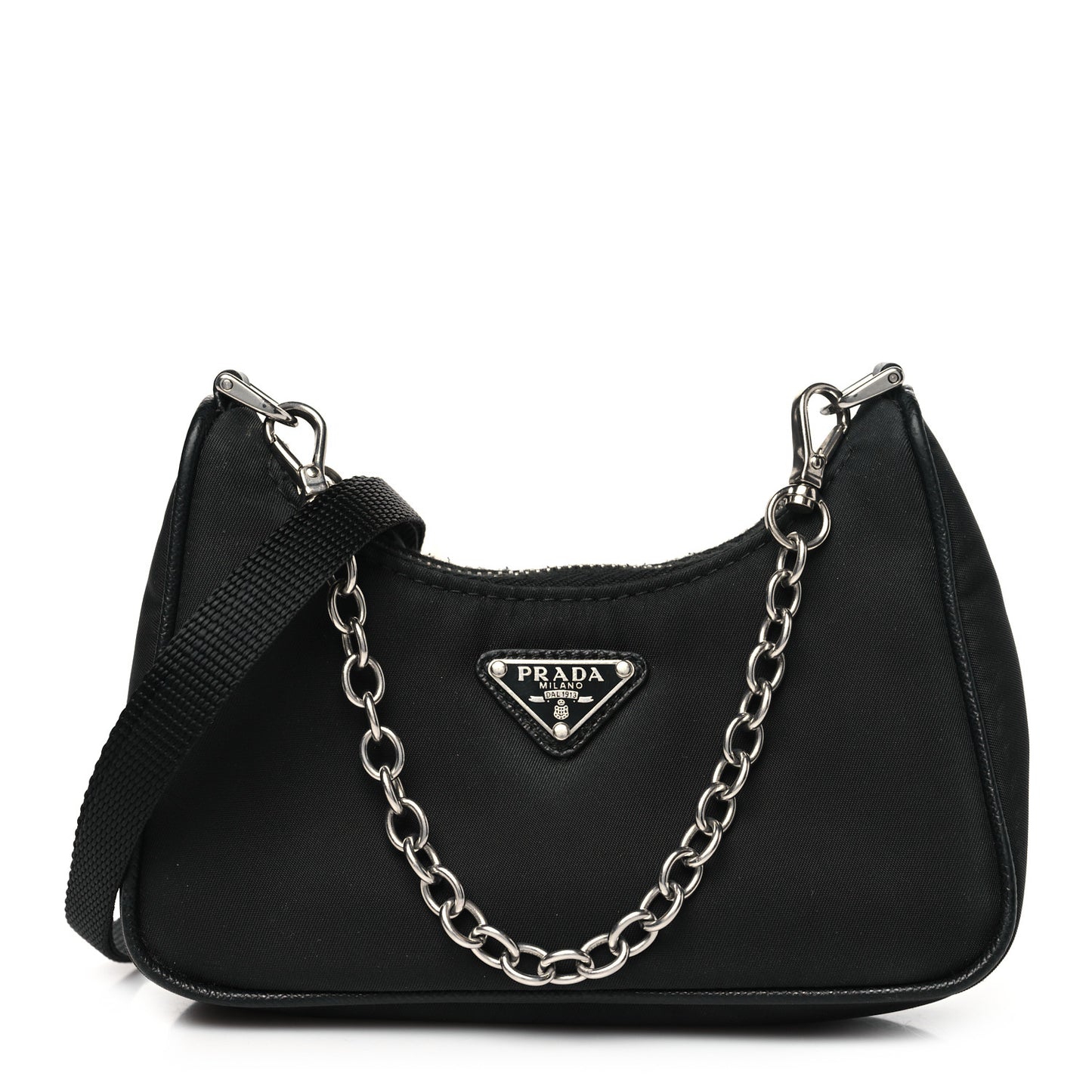 Tessuto Nylon Mini Re-Edition 2000 Shoulder Bag Black