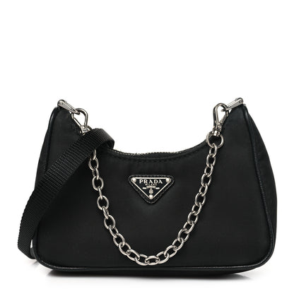 Prada Tessuto Nylon Mini Re-Edition 2000 Shoulder Bag Black 1 of 9