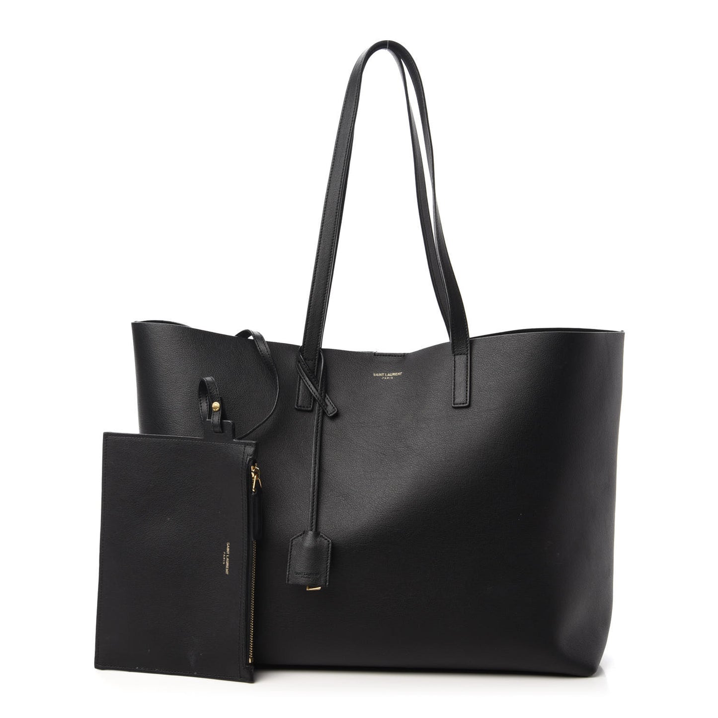 Calfskin Large Shopping Tote Black