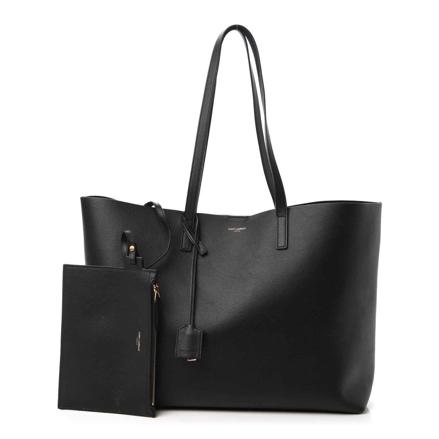 Saint Laurent Calfskin Large Shopping Tote Black 1 of 10