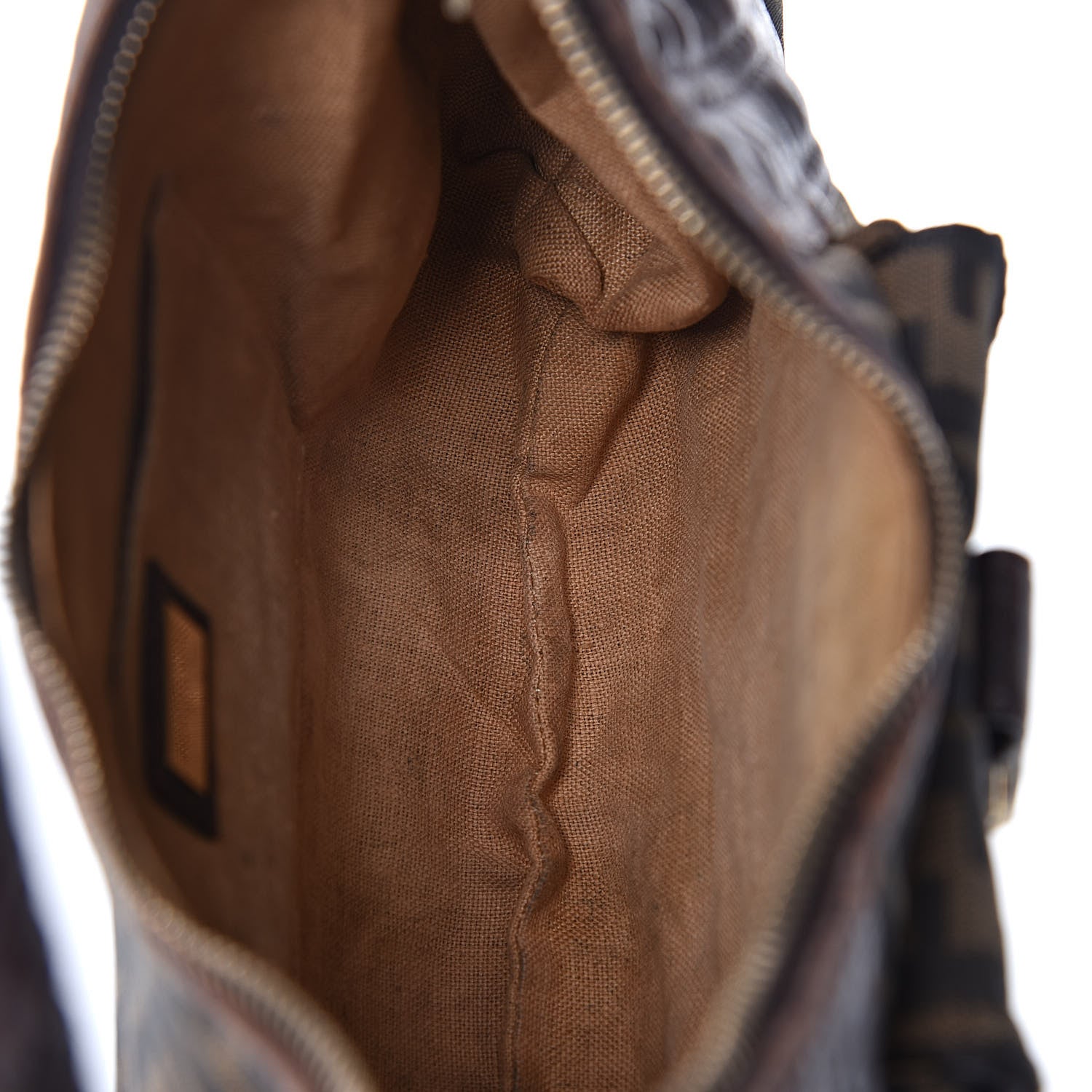 Fendi Zucca Nappa Nuvolata Vitello Tortuga Medium Spy Hobo Tobacco Moro 12 of 19