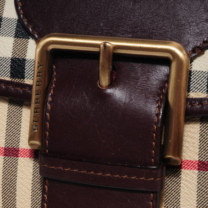 Burberry Haymarket Check Buckle Satchel 5 of 9