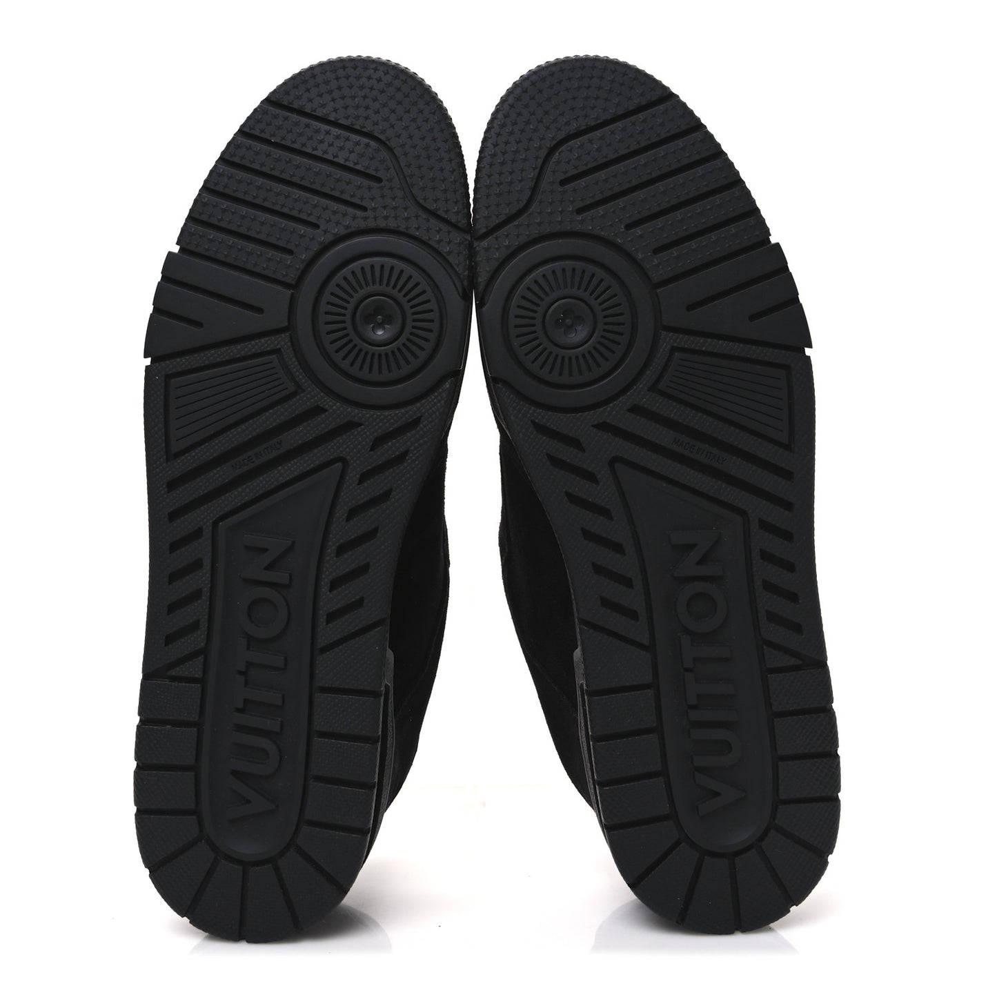 Suede Mens LV Trainer Sneakers 8 Black