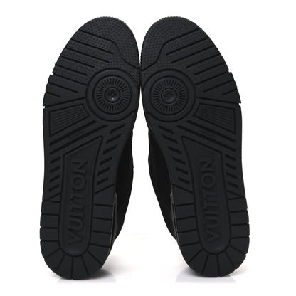 Louis Vuitton Suede Mens LV Trainer Sneakers 8 Black 7 of 10