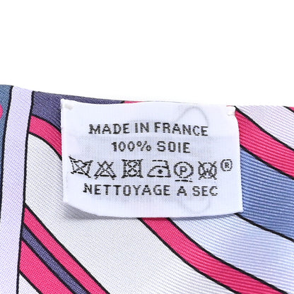 Hermes Silk Faubourg Rainbow Twilly Blue Jean Rose Vif 3 of 3