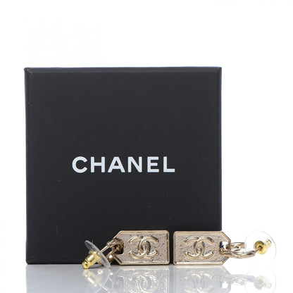 Chanel CC Tag Drop Earrings Gold 5 of 5