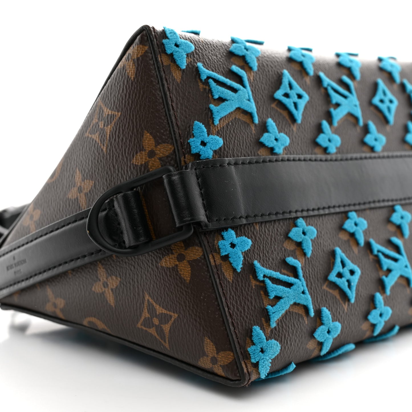 Monogram Tuffetage Triangle Messenger Turquoise
