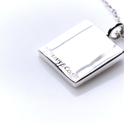 Tiffany Sterling Silver Love Notes Square Pendant Necklace 5 of 7