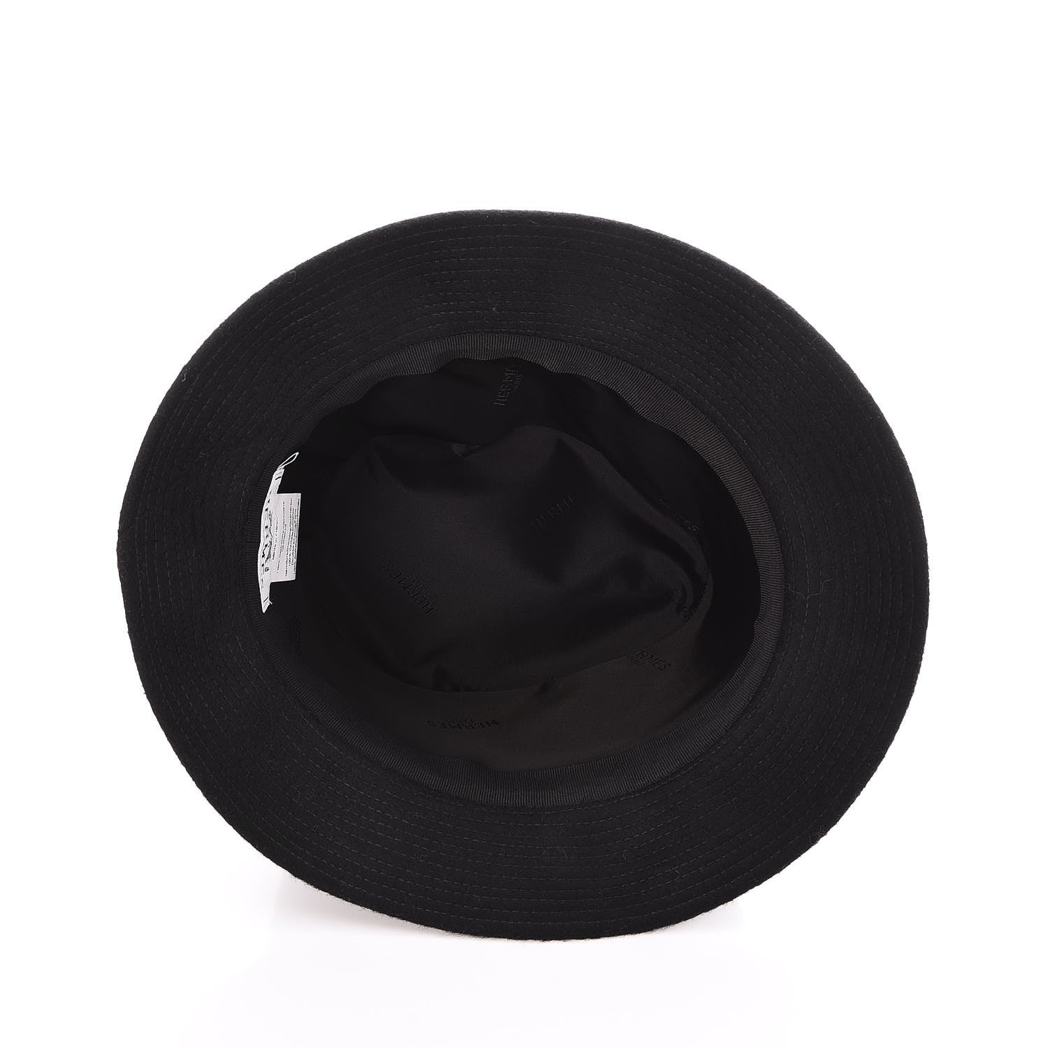 Hermes Cashmere Deerskin Hat 58 Black 4 of 7