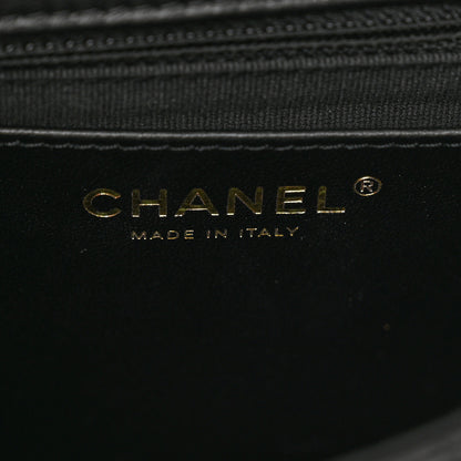 Chanel Lambskin Resin Quilted Mini Heart Square Flap Black 7 of 10