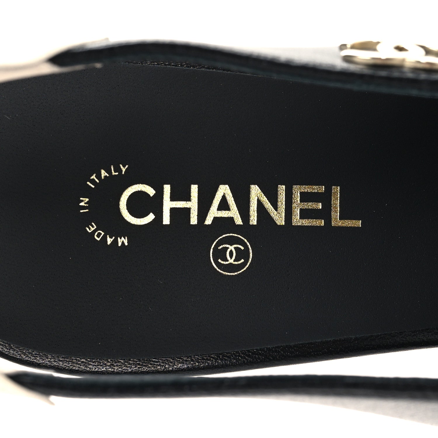 Chanel Lambskin Slingback Pumps 39 Black White 16 of 20
