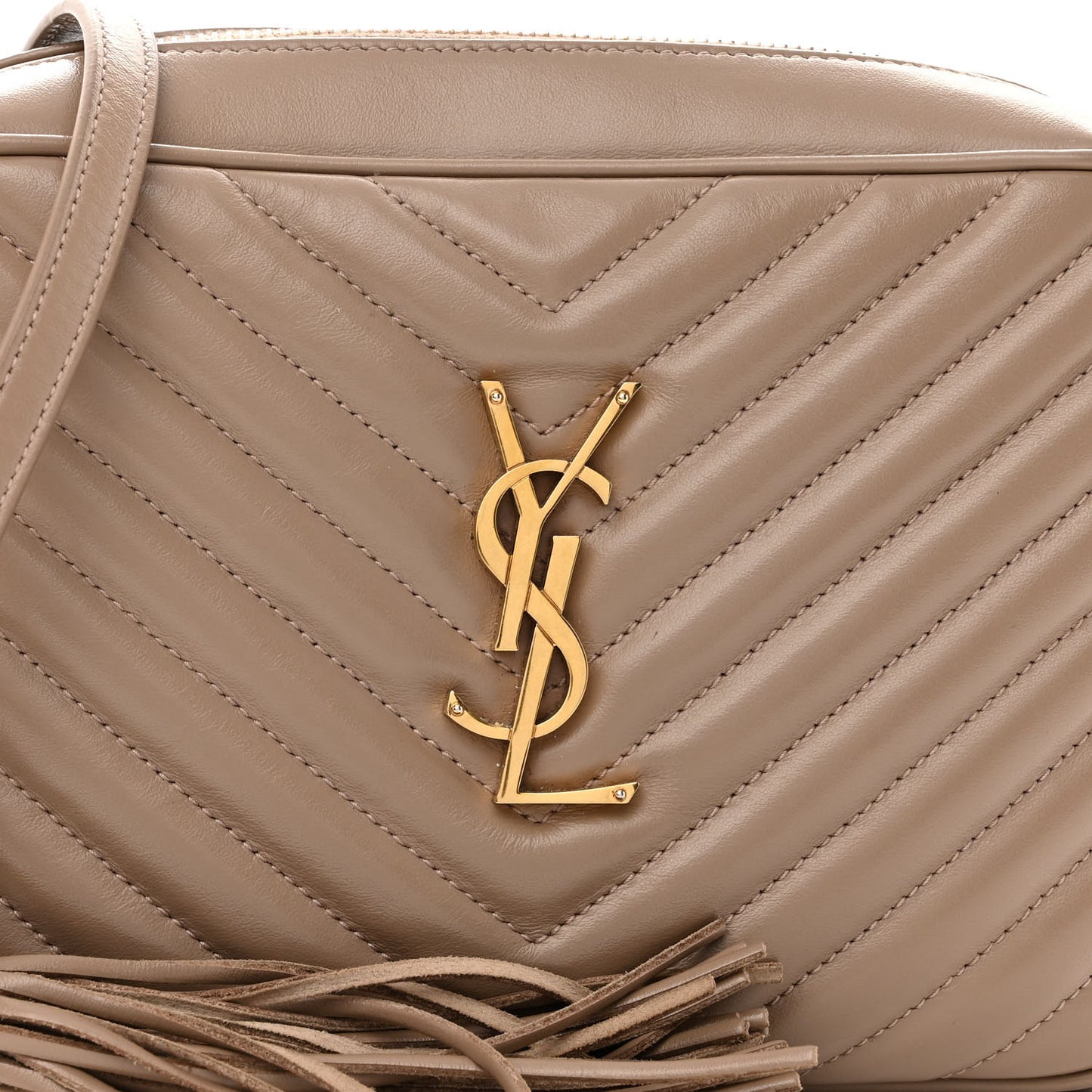 Calfskin Matelasse Monogram Lou Camera Bag Dark Beige