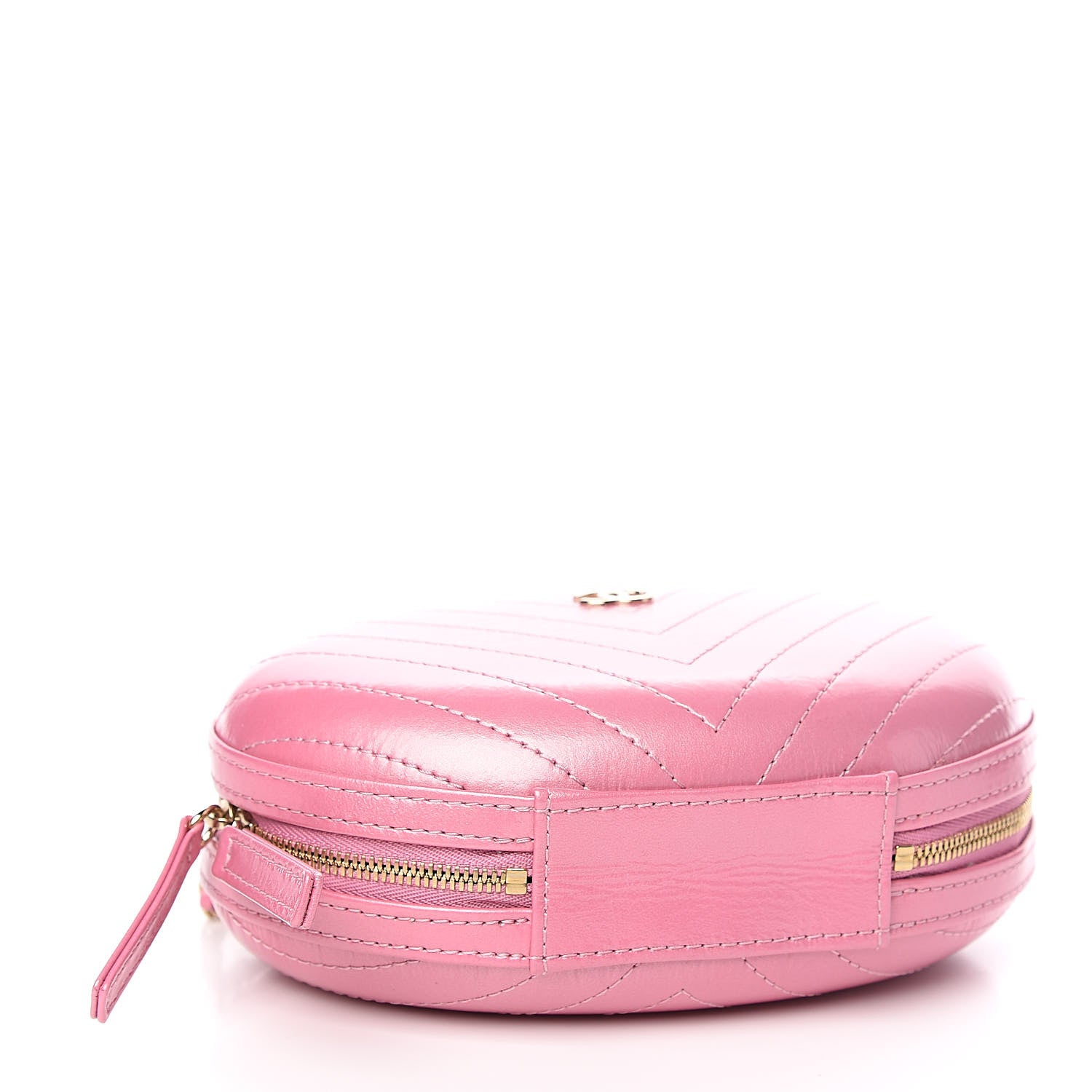 Chanel Calfskin Chevron Stitched Evening Bag Pink 4 of 10