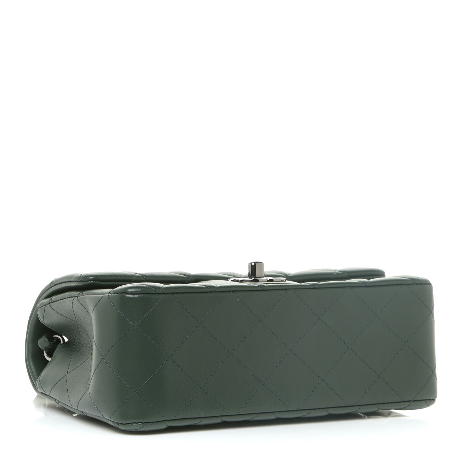 Chanel Lambskin Quilted Mini Rectangular Flap Green 4 of 15
