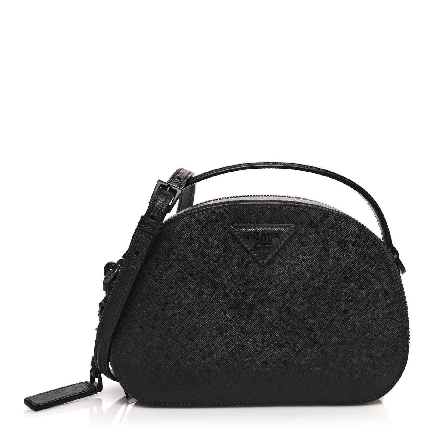 Saffiano Lux Odette Crossbody Black