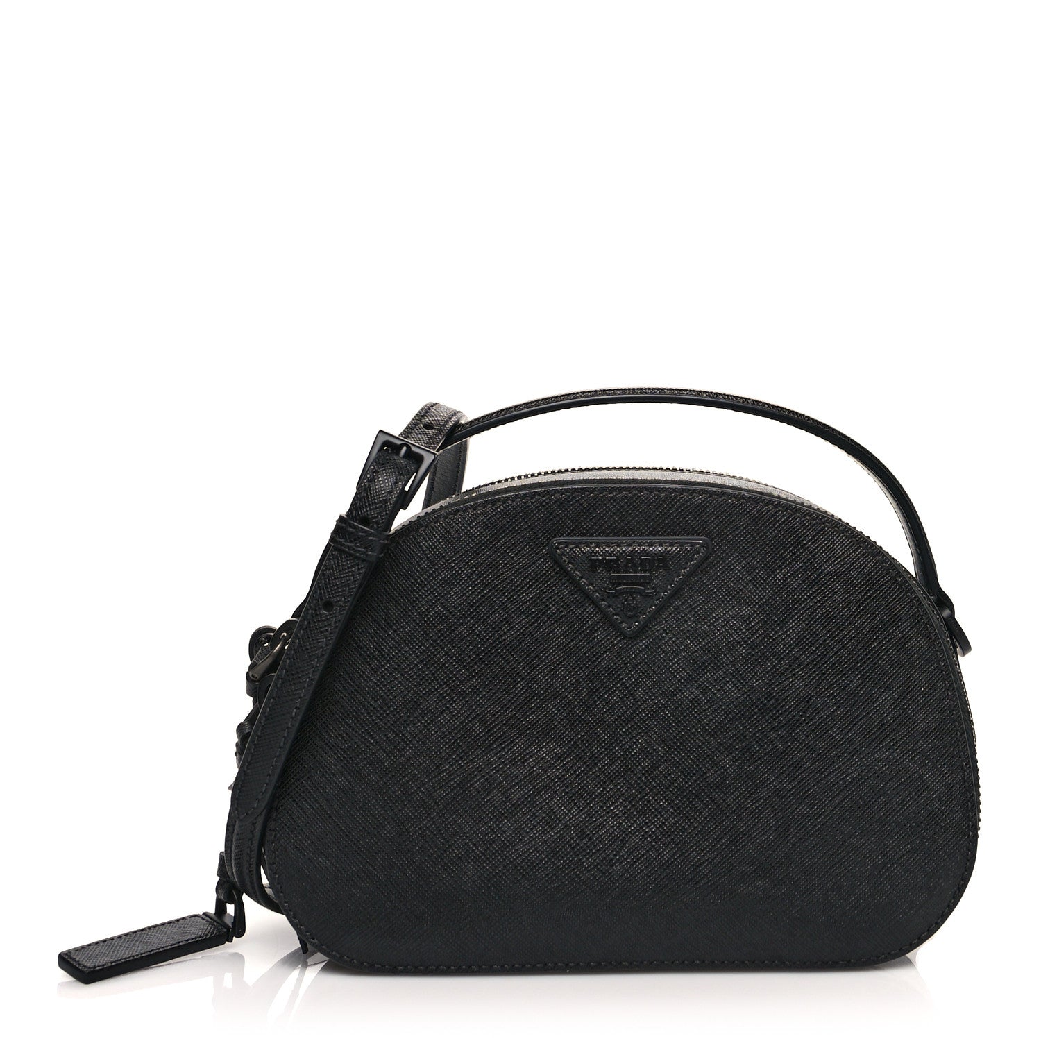 Prada Saffiano Lux Odette Crossbody Black 1 of 10
