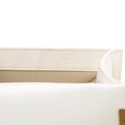 Chanel Lambskin Quilted Medium Chain Detail Boy Flap White 15 of 17