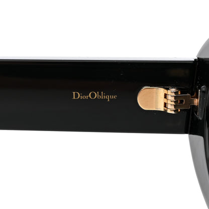 Christian Dior Acetate Oblique Oval Sunglasses Black 5 of 8