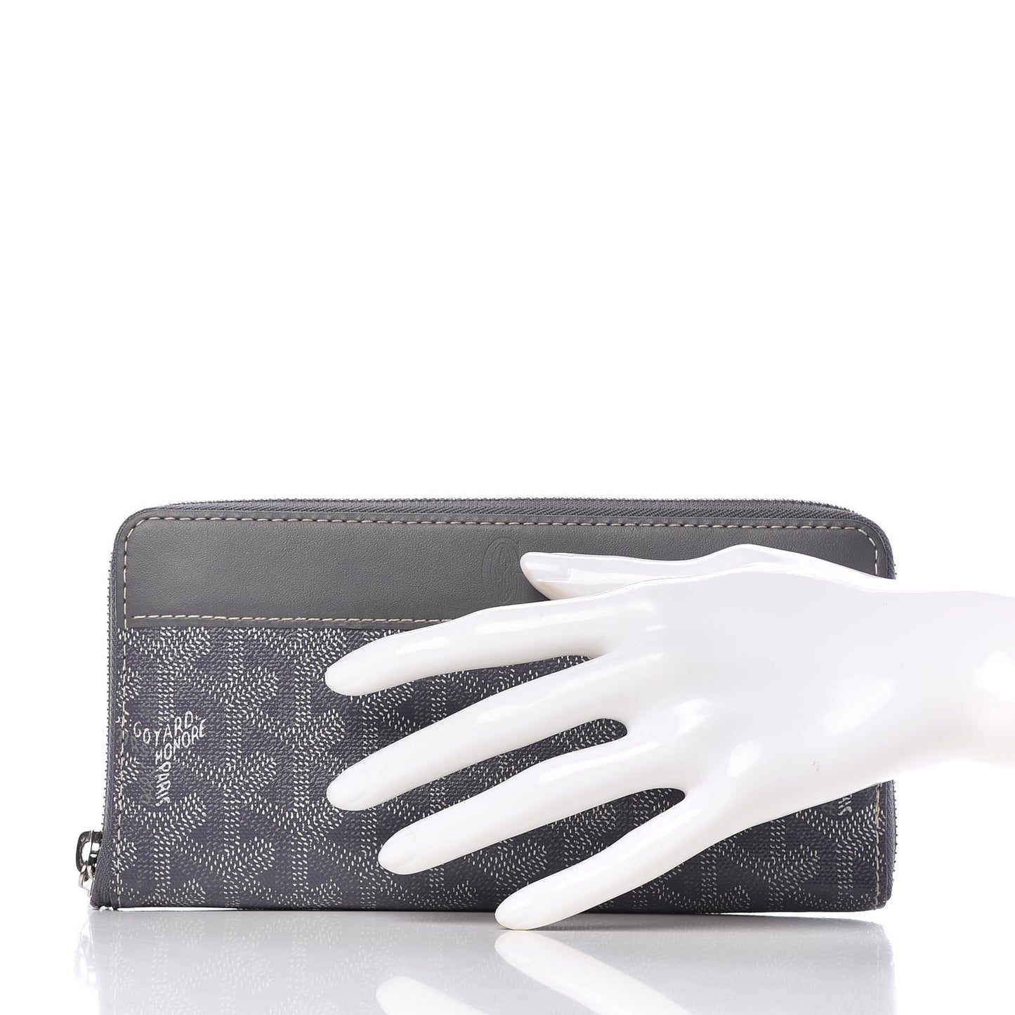 Goyardine Matignon Zip Around GM Wallet Grey