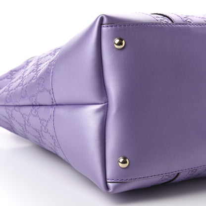 Gucci Metallic Guccissima Lovely Heart Tote Purple 6 of 12