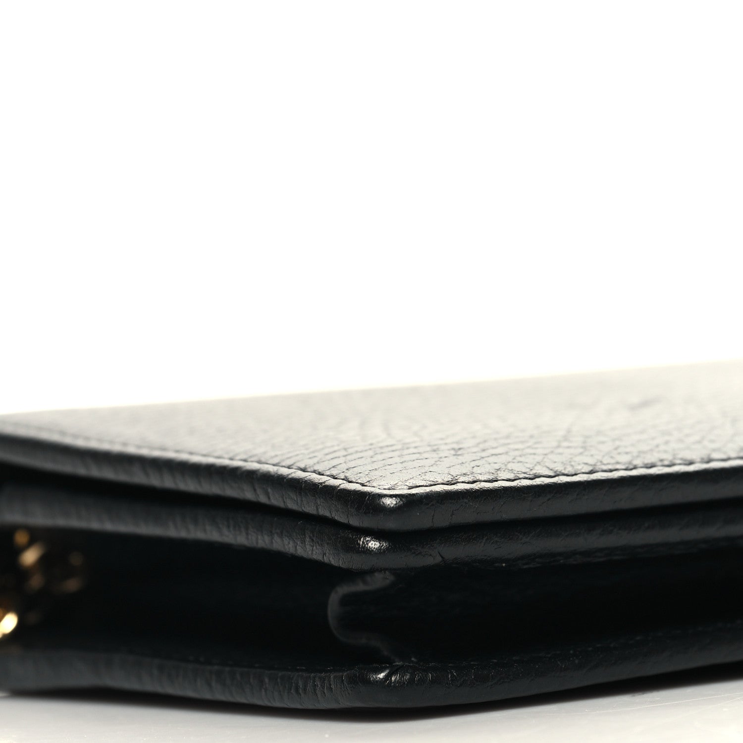 Gucci Calfskin Mini GG Marmont Chain Wallet Black 9 of 11