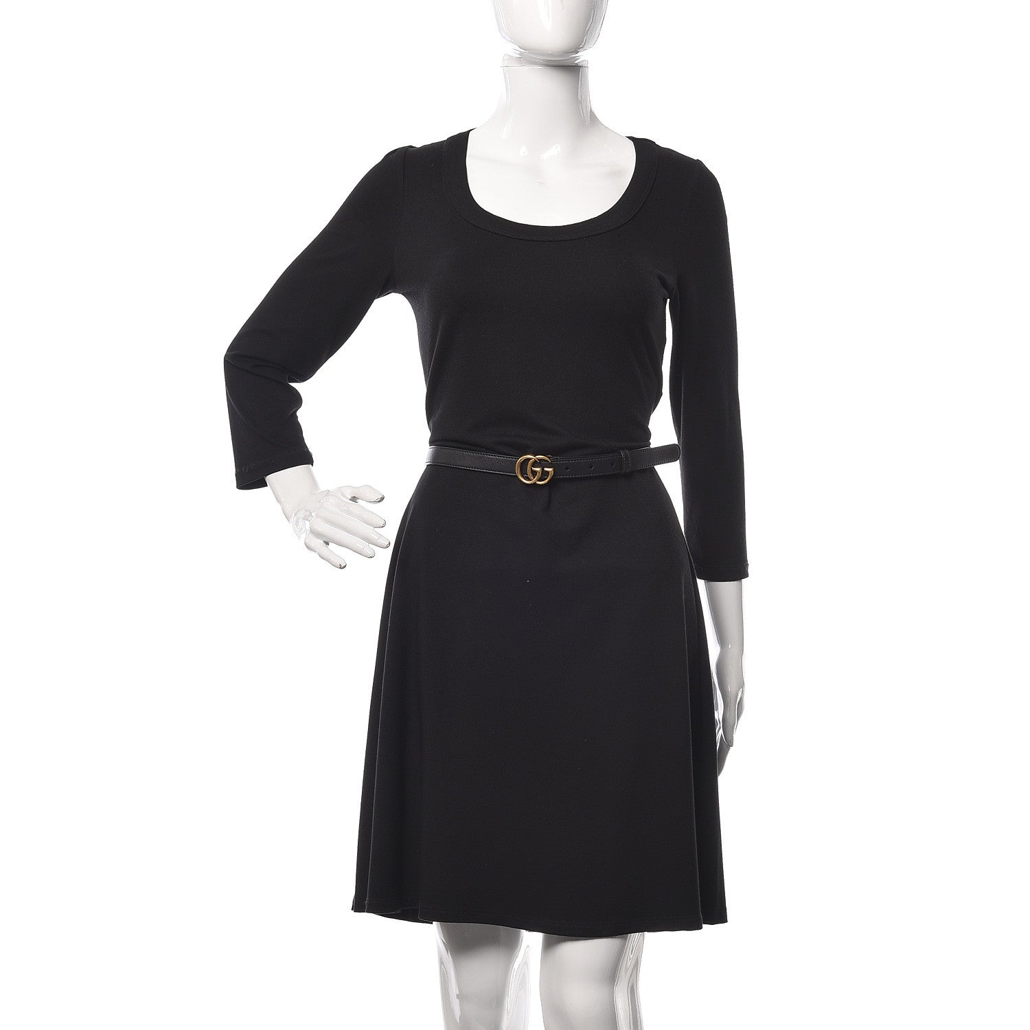 Gucci Calfskin Double G 20mm Belt 85 34 Black 2 of 7