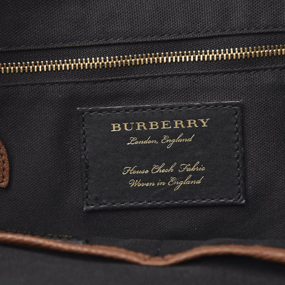 Burberry Grainy Calfskin House Check Small Canterbury Tote Tan 6 of 15