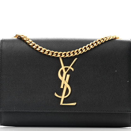Saint Laurent Grain De Poudre Small Monogram Kate Satchel Black 7 of 11
