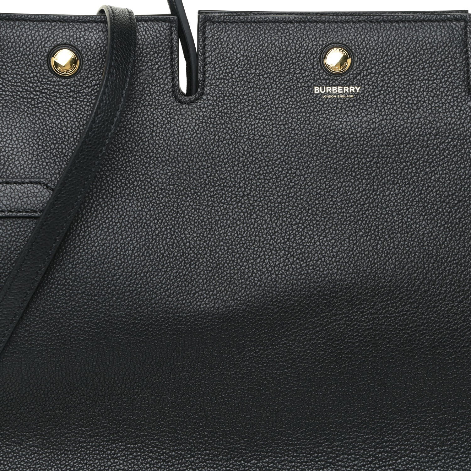 Burberry Grainy Calfskin Large Title Bag Black 9 of 14