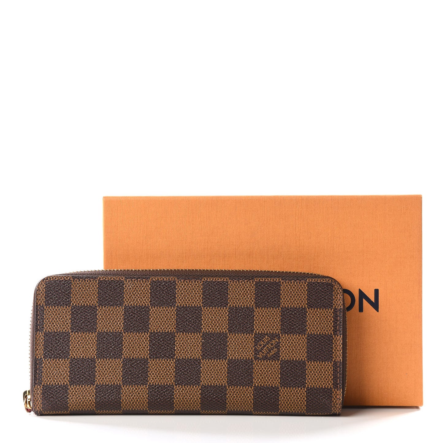 Damier Ebene Clemence Wallet Cherry