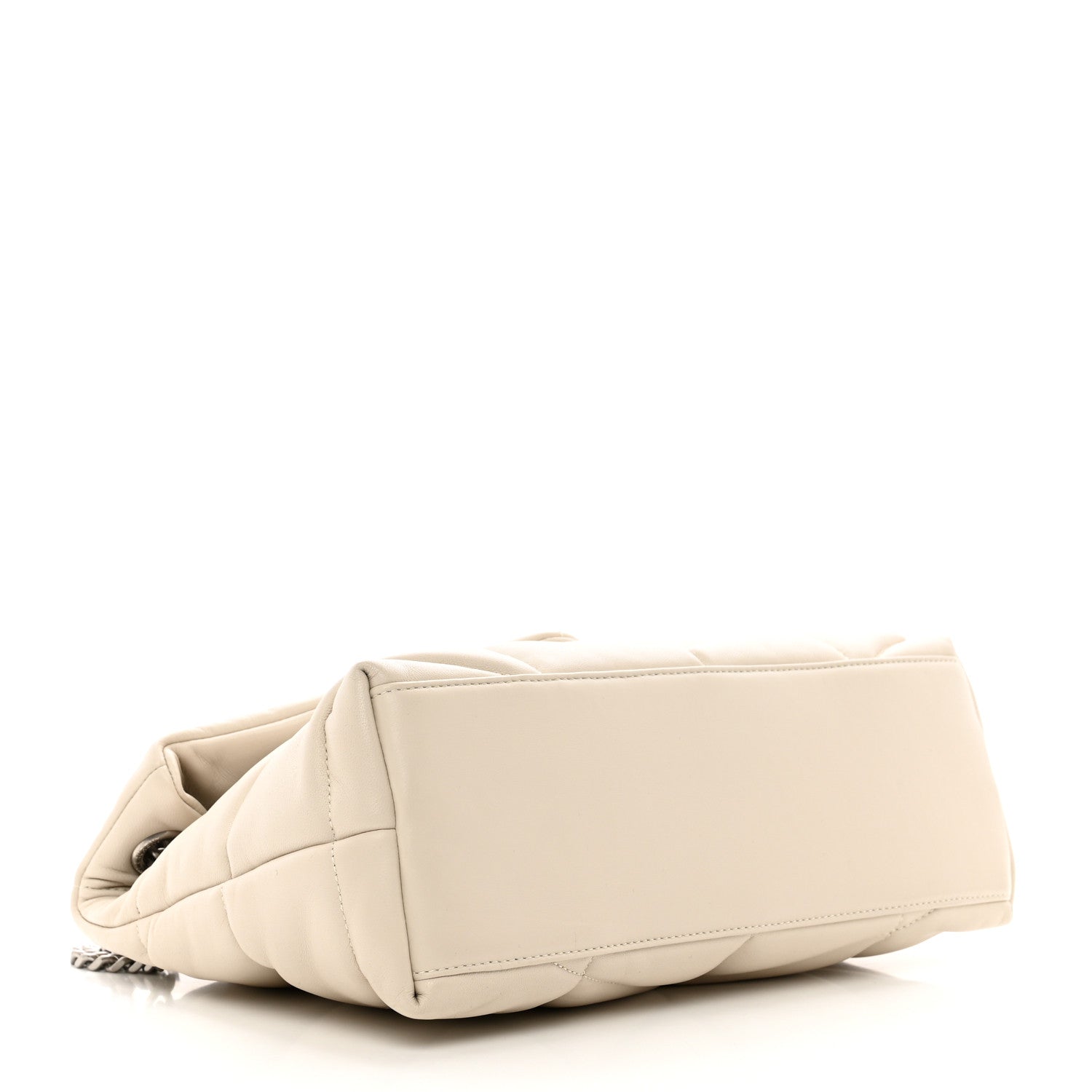 Saint Laurent Lambskin Quilted Small Loulou Puffer Monogram Chain Satchel Crema Soft 4 of 10