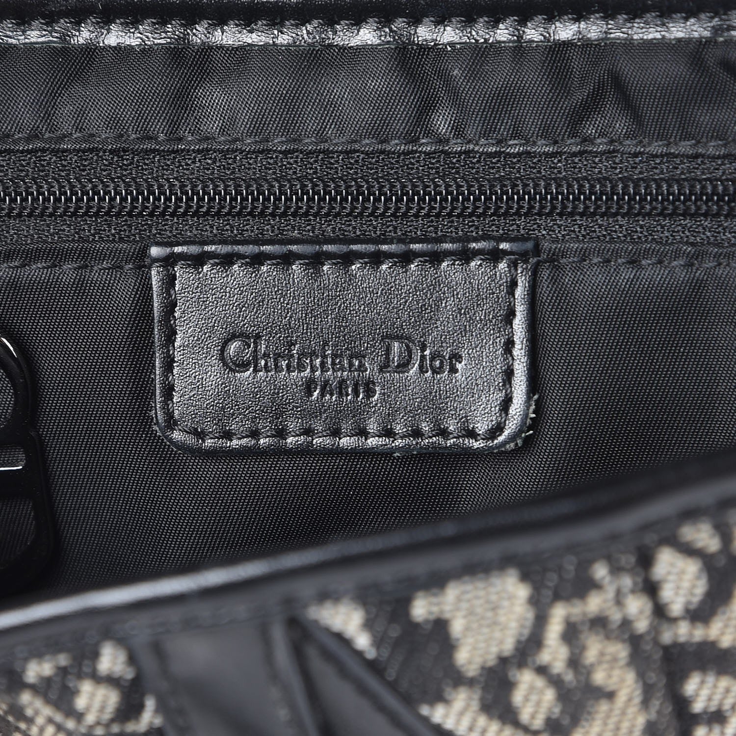 Christian Dior Monogram Saddle Bag Black 6 of 8