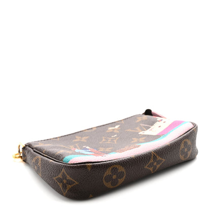 Louis Vuitton Monogram 2016 Christmas Animation Mini Pochette Accessories Rose Ballerine 4 of 6